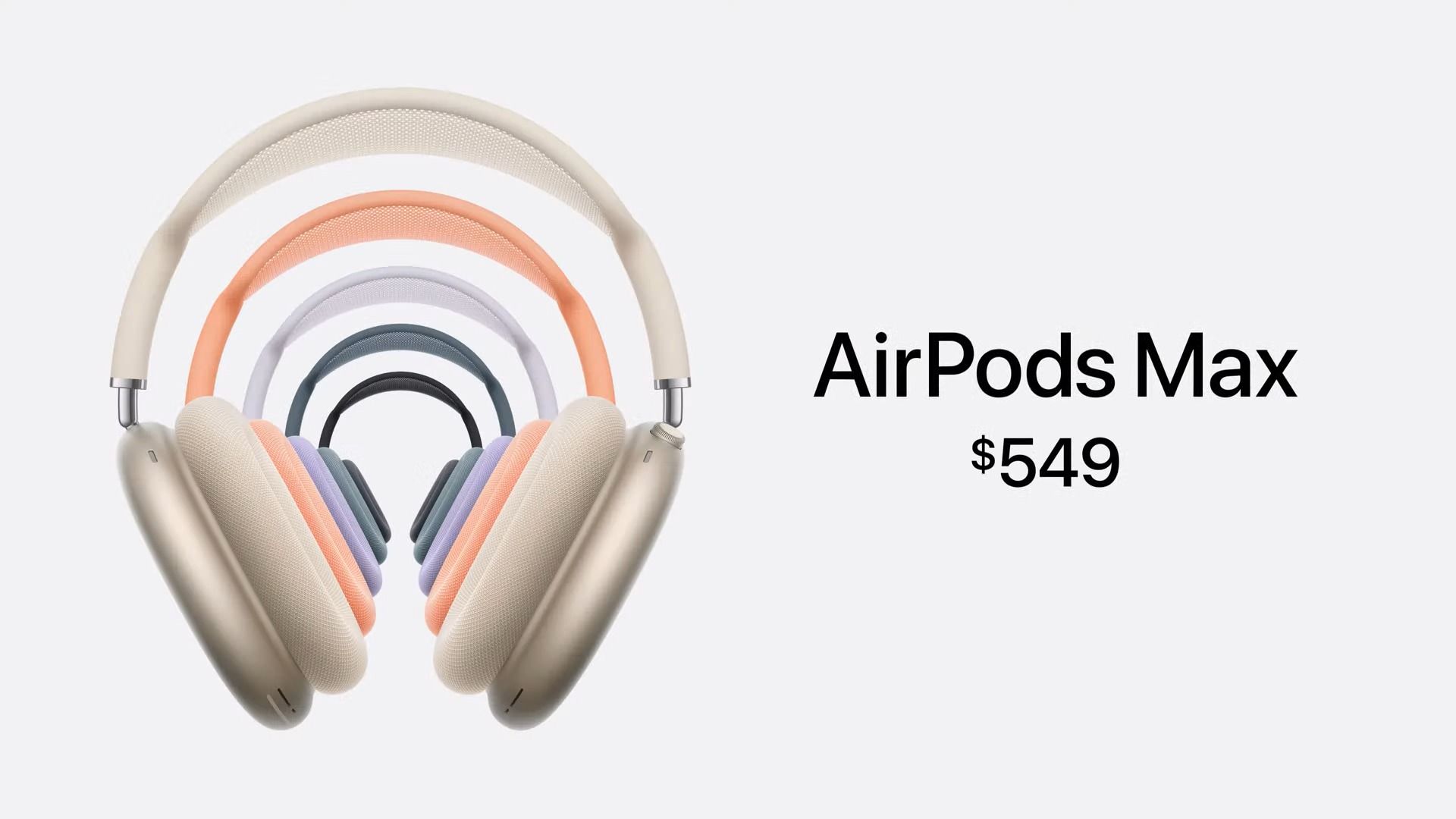 AirPods Max colors from Apple's event.