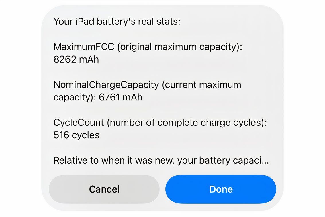 Apple iPadiOS 18 Settings app Privacy and Securit Section Analytics and Diagnostics Entry BatteryStats Shortcut Output