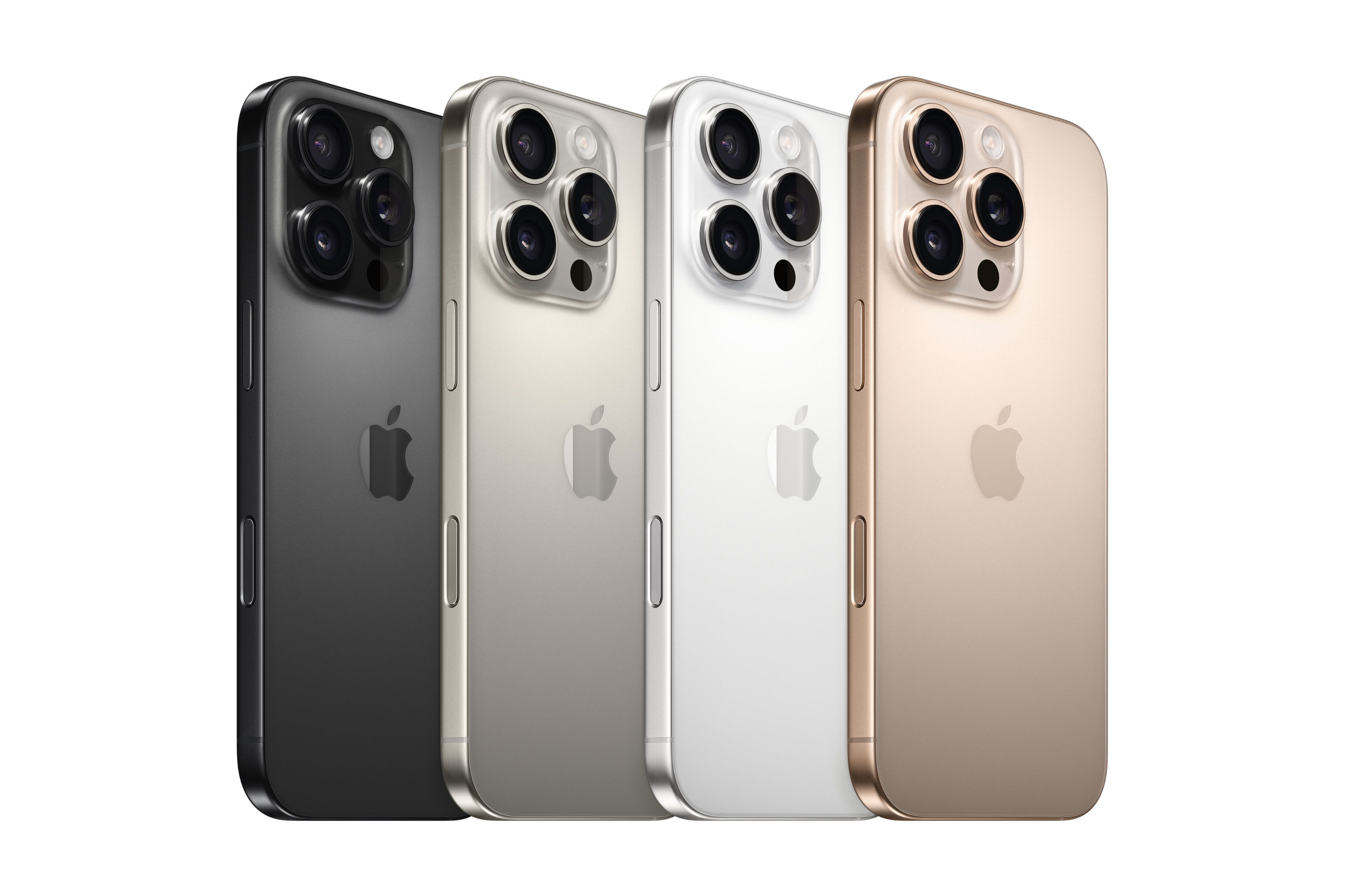 Apple iPhone 16 Pro lineup with Camera Control button.