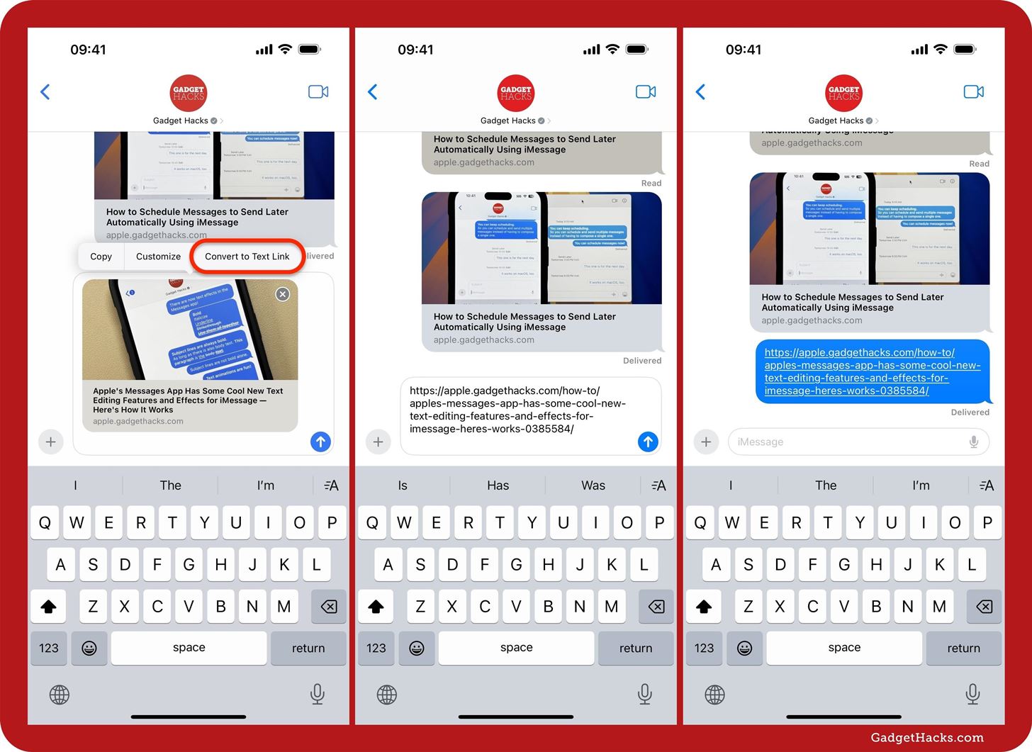 Apple Messages Lets You Switch Rich Link Previews and Use Plain Text URLs for Webpages More Easily — Here's How