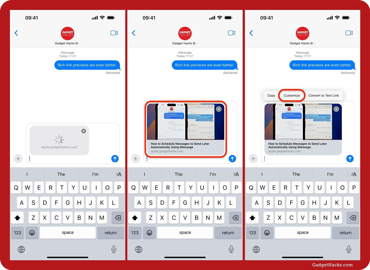 Apple Messages Lets You Switch Rich Link Previews and Use Plain Text URLs for Webpages More Easily — Here's How