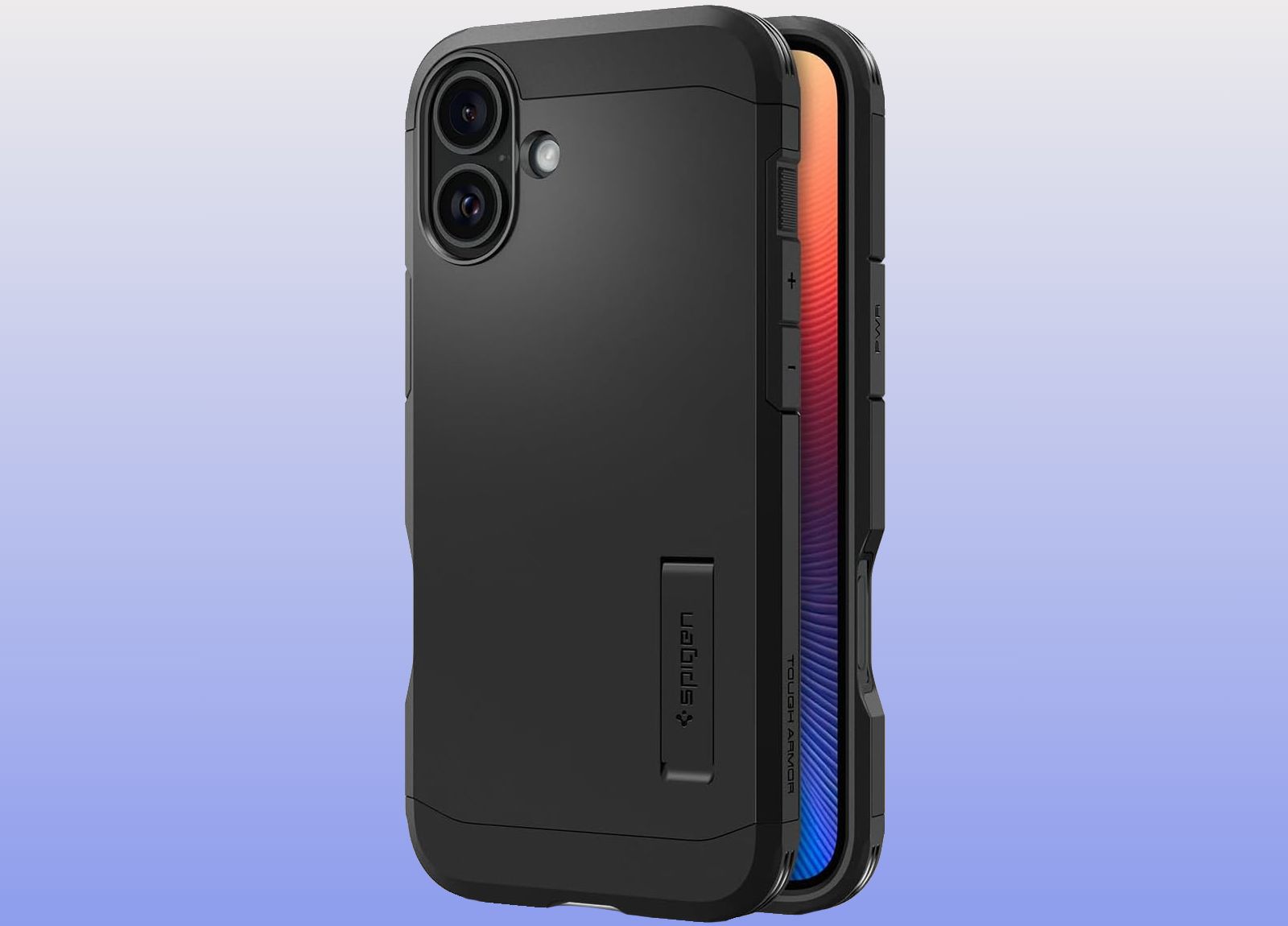 back view of spigen tough armor magfit iphone 16 plus case