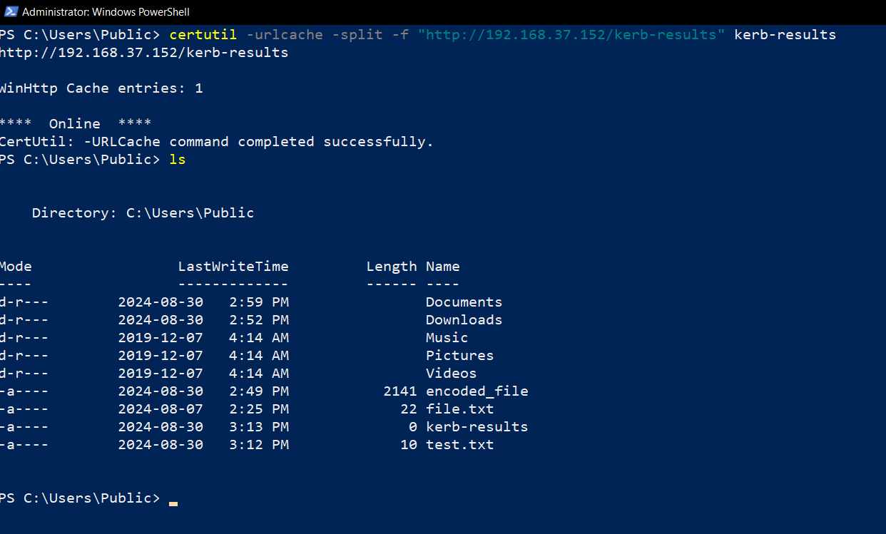 Using certutil to Download Files in PowerShell.