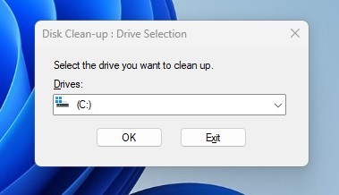 select the drive