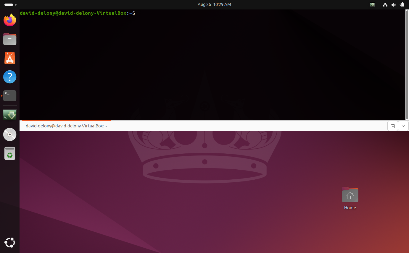 Guake running a shell on Ubuntu.