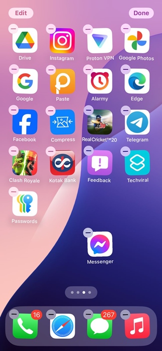 Re-Arrange Apps on iOS 18 Home Screen