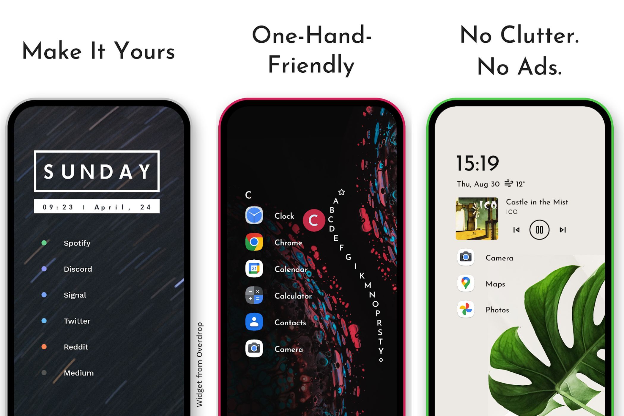 Niagara Launcher Home Screen Layouts