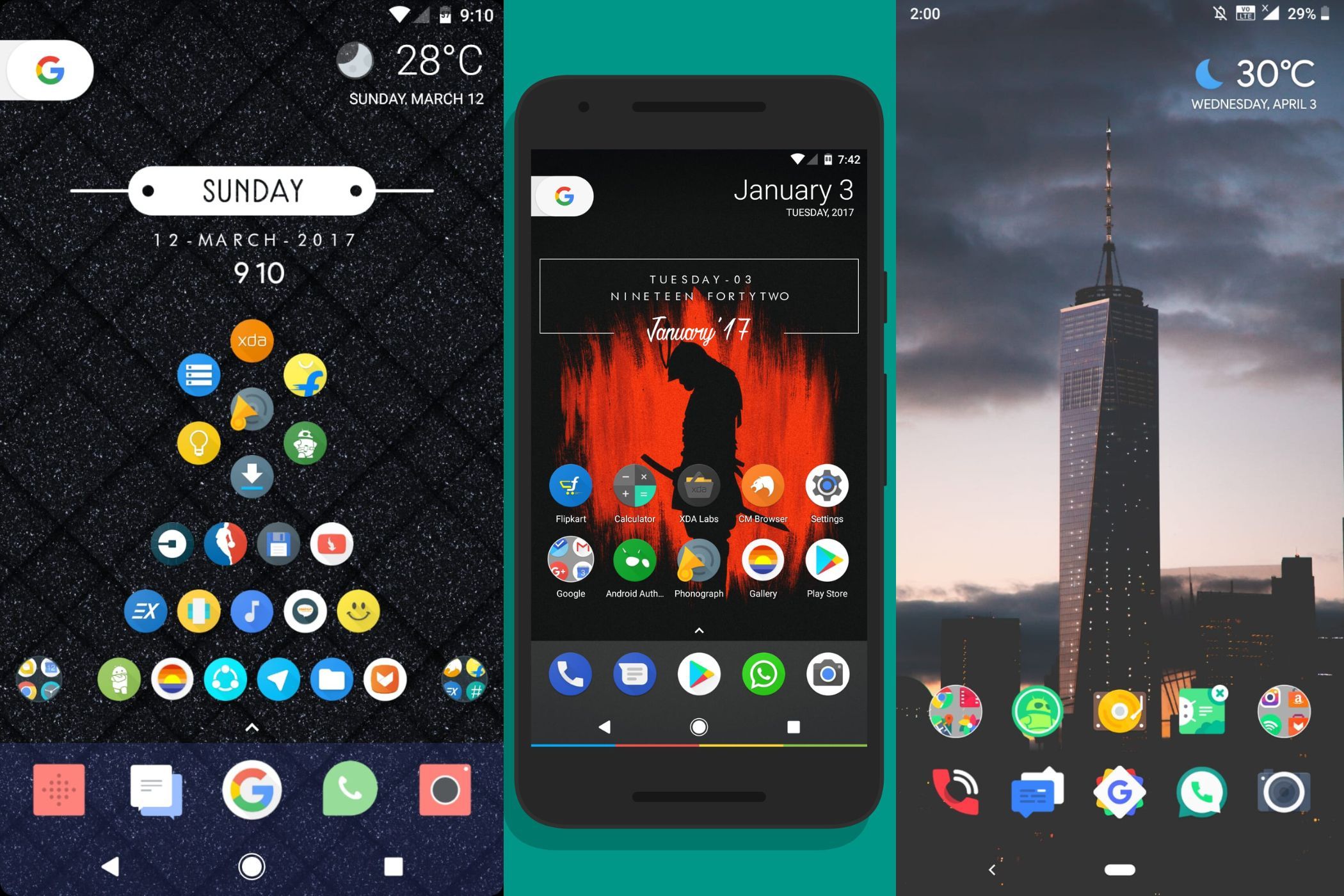 Nova Launcher Home Screen Layouts