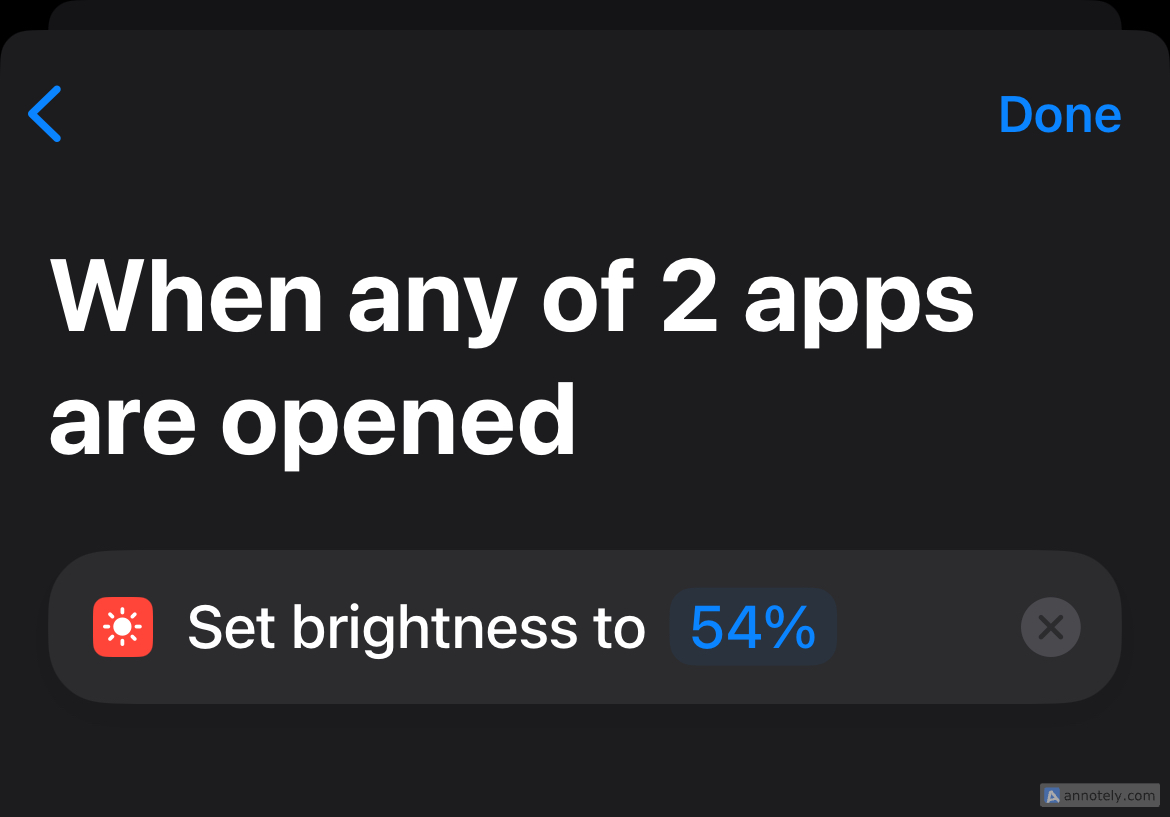 Set custom brightness levels using the Shortcuts app.