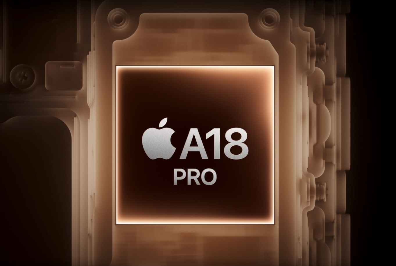 Graphic of Apple A18 Pro chip.