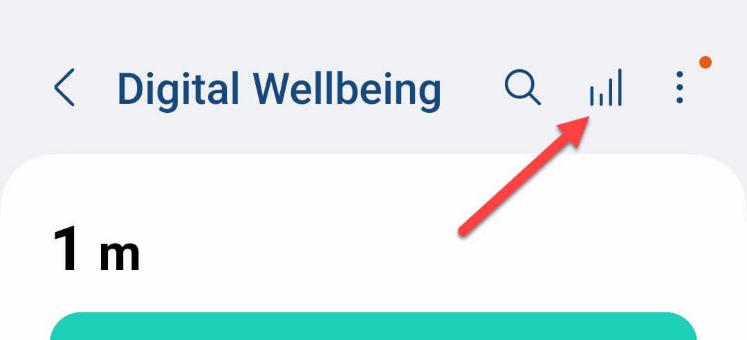 Now tap the graph icon in the top right corner.