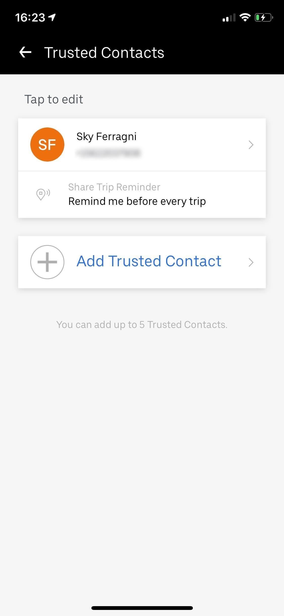 How to Send Your Uber Trip Status to Trusted Contacts if You're Ever in a Sketchy Situation