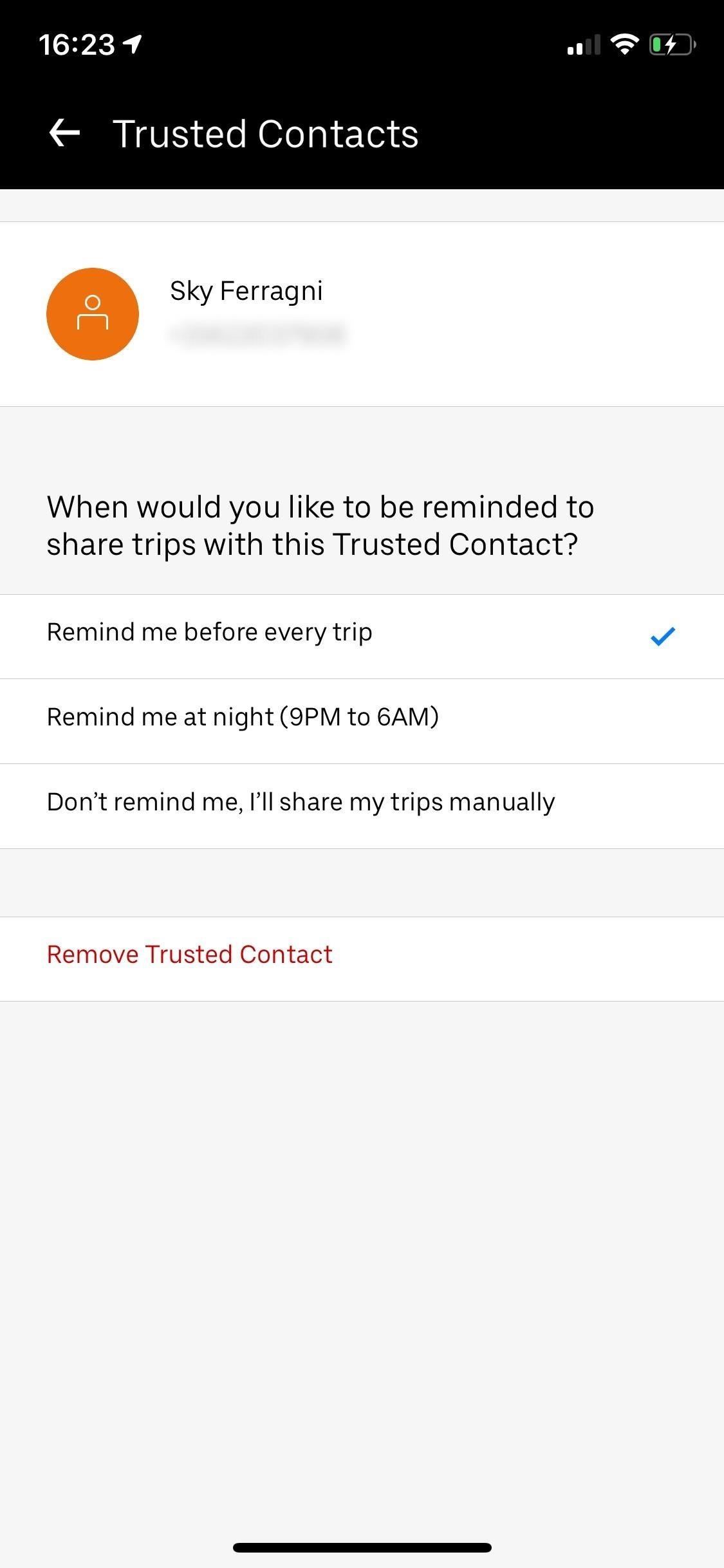 How to Send Your Uber Trip Status to Trusted Contacts if You're Ever in a Sketchy Situation