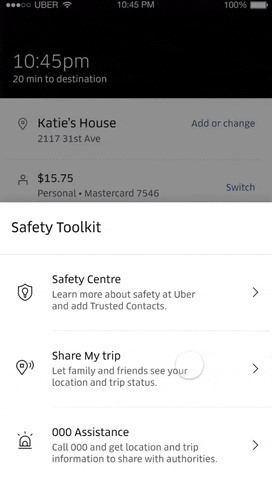 How to Send Your Uber Trip Status to Trusted Contacts if You're Ever in a Sketchy Situation