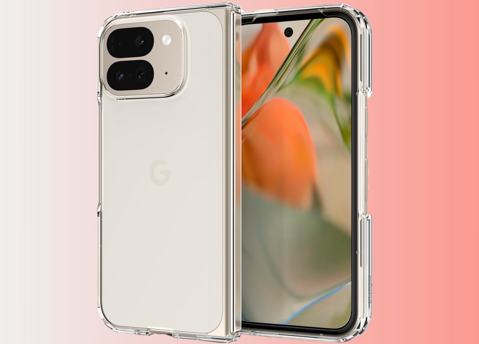 spigen google pixel 9 pro fold ultra hybrid case, front and back