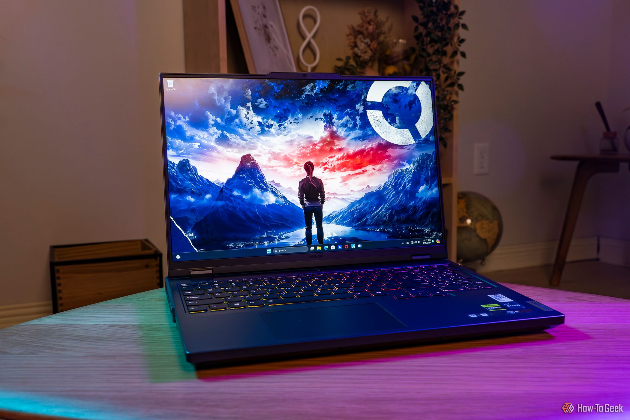 The Lenovo Legion Pro 5i 16 Gen 9 on a table