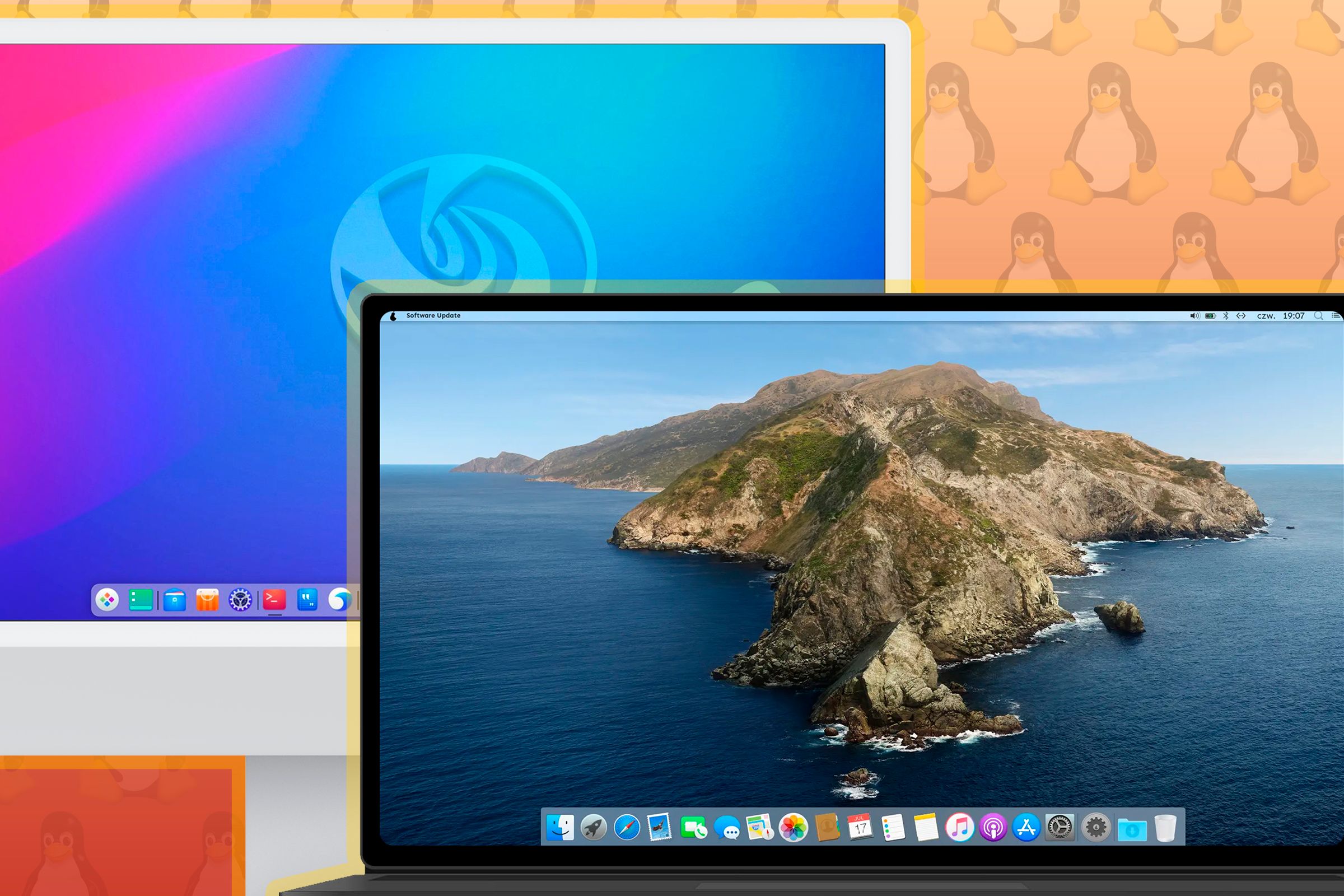 Two Linux distros that looks like MacOs.