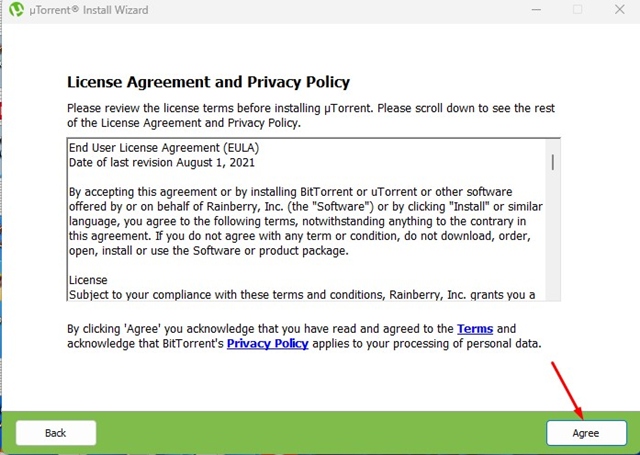 License Agreement and Privacy Policy