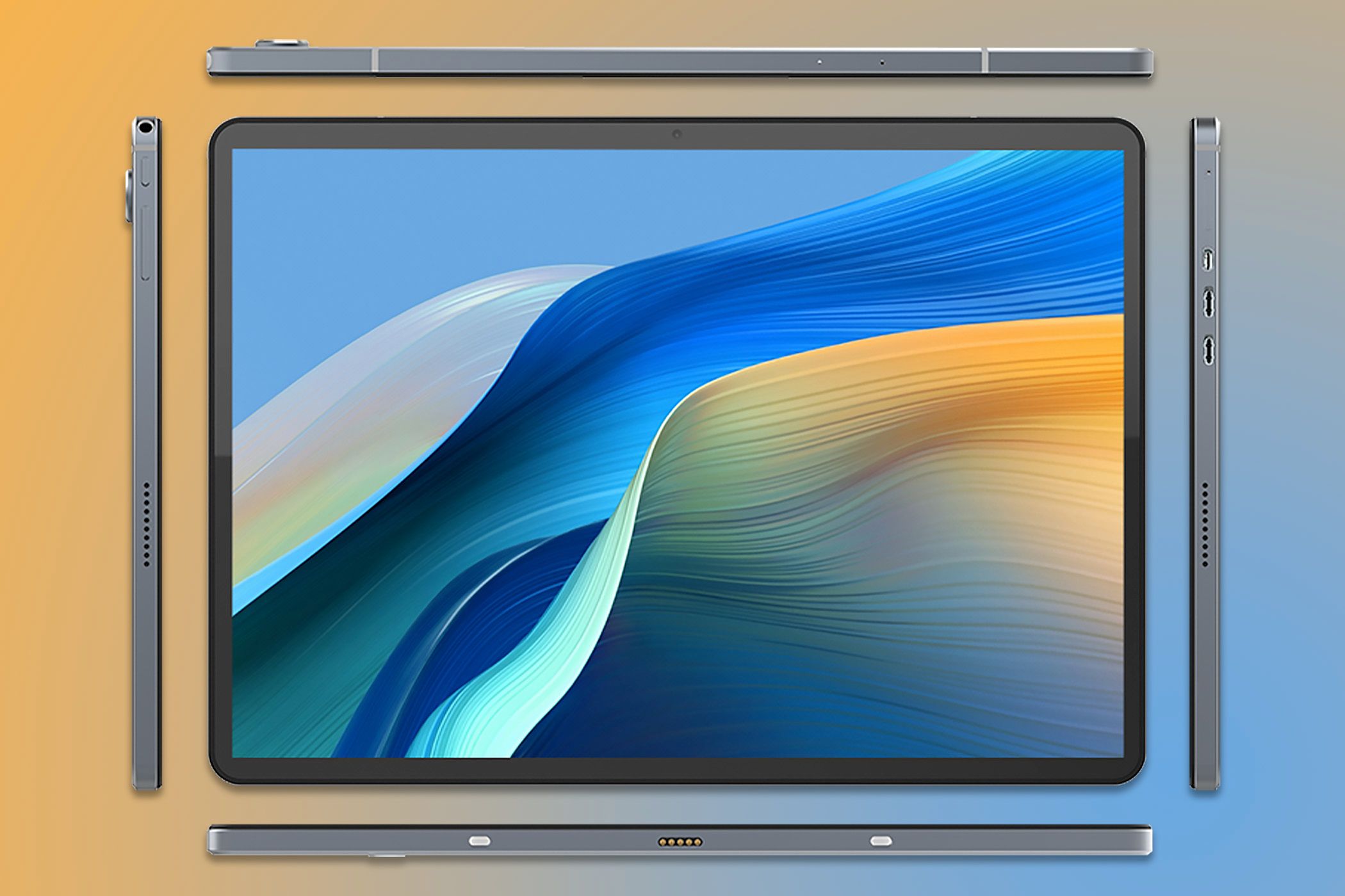 The Juno Tab 3 tablet over a colorful background.