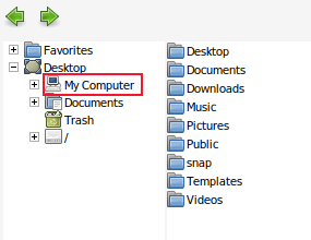 The "File Open" dialog in Notepad++, showing the "My Computer" directory tree entry