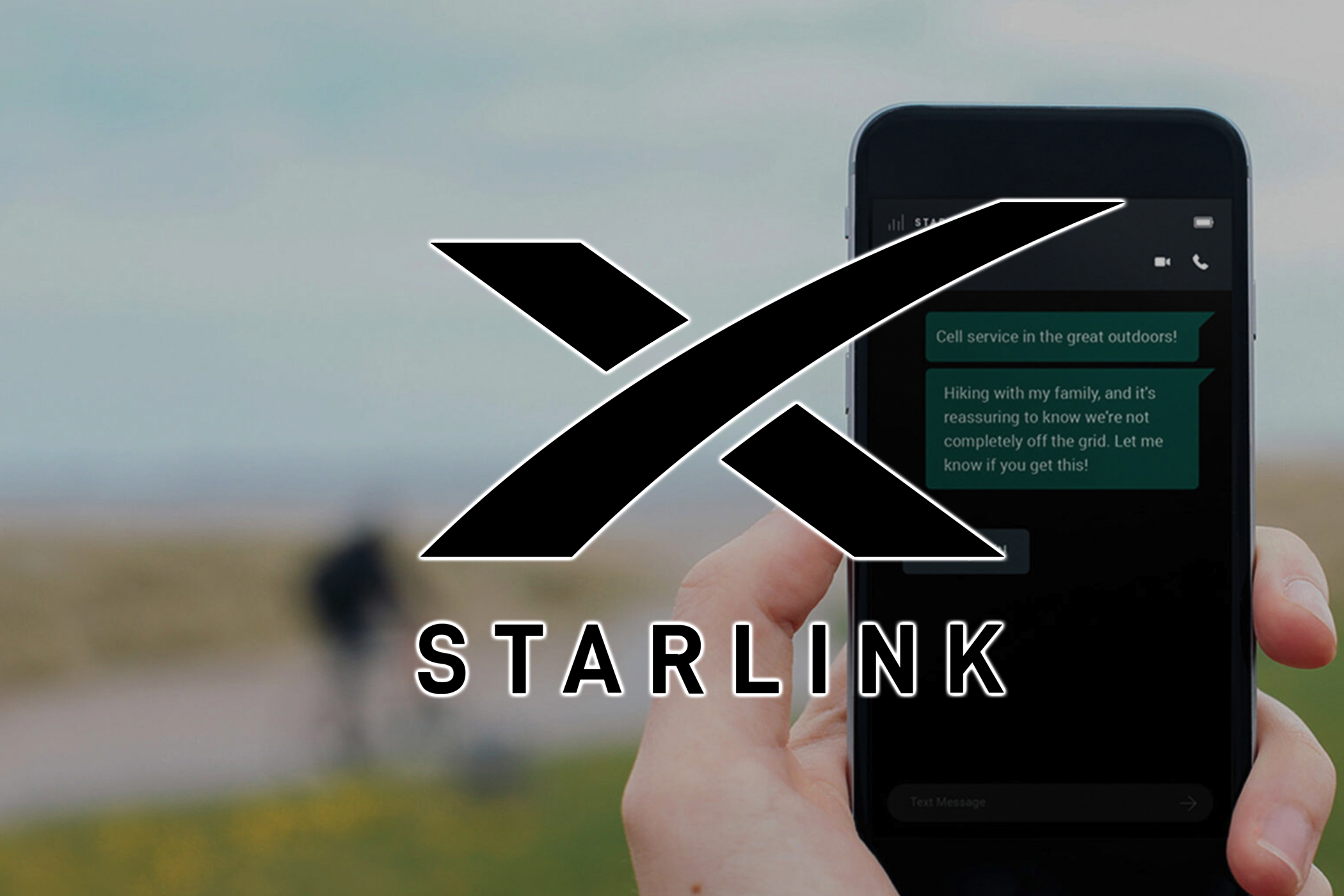 The Starlink logo with a smartphone using Direct to Cell service.