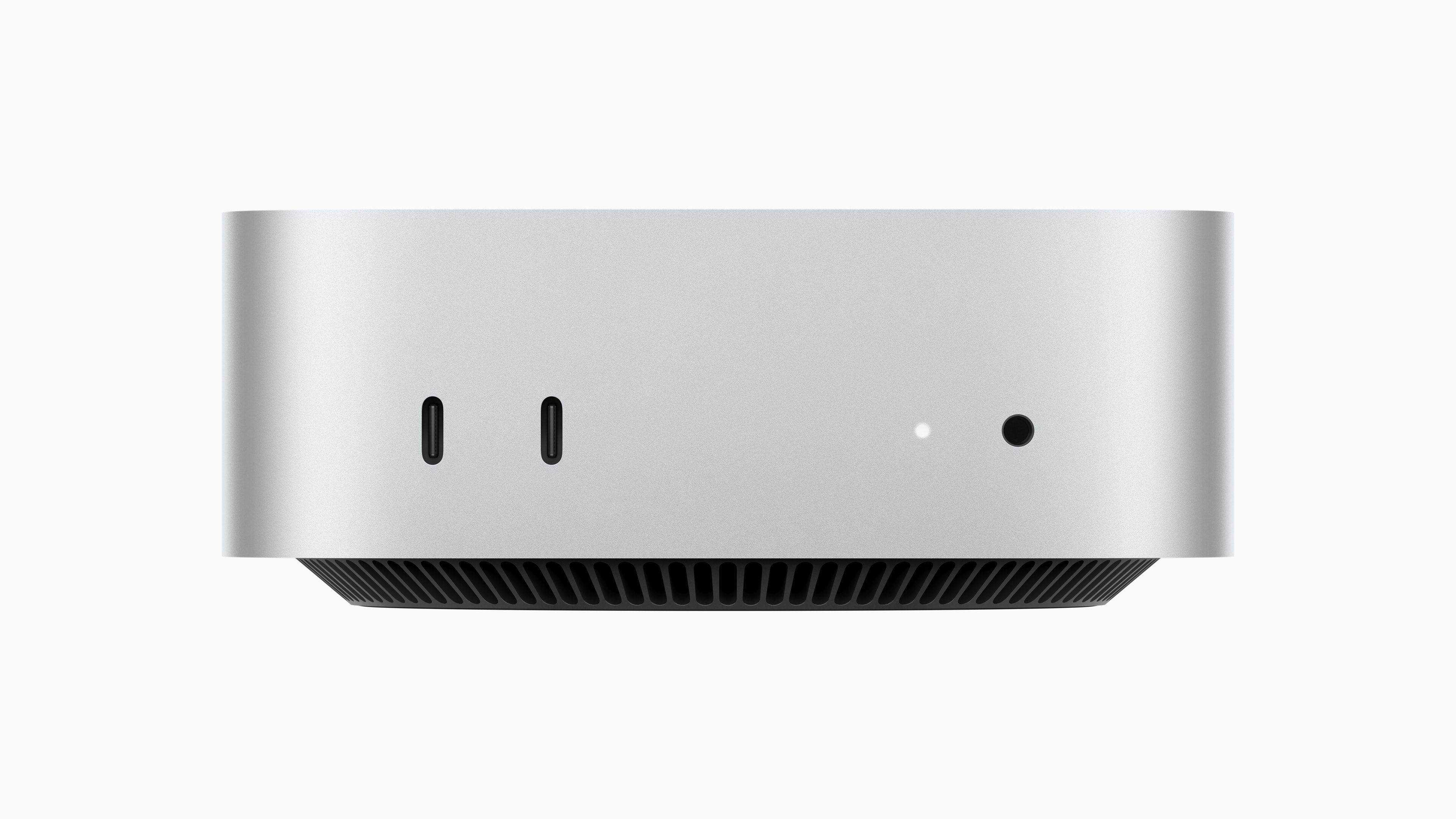 Front port selection of the M4 Mac Mini.