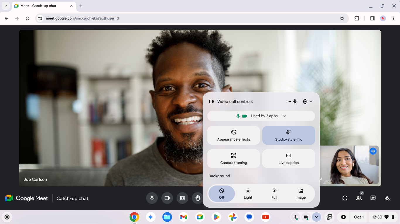 New video controls in the Samsung Galaxy Chromebook Plus