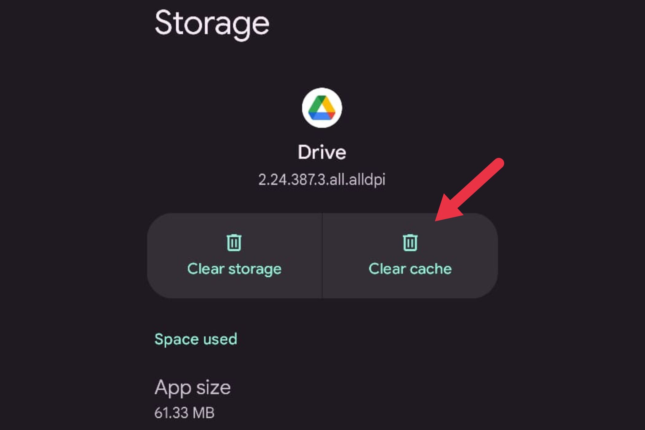 Clear cache in Google Drive