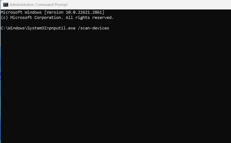 pnputil.exe /scan-devices