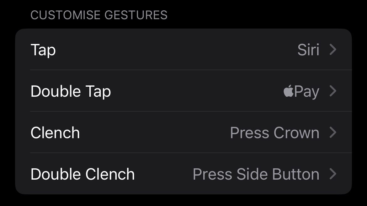 Enable Assistive Touch gestures using the companion Watch app on iPhone.