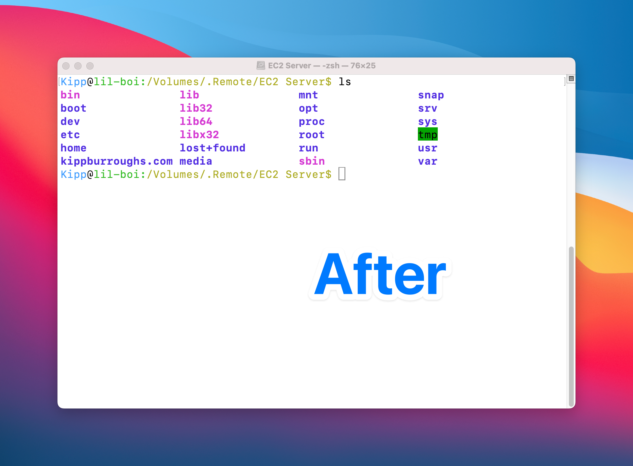 Improved terminal output with color coding.