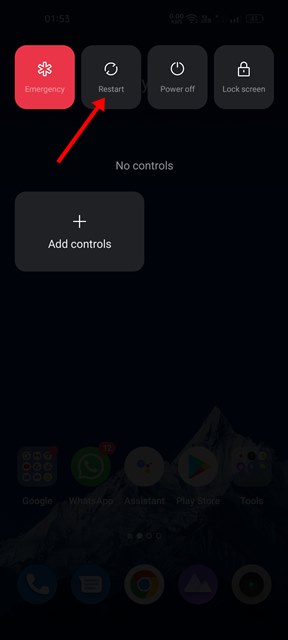 Restart your Android smartphone