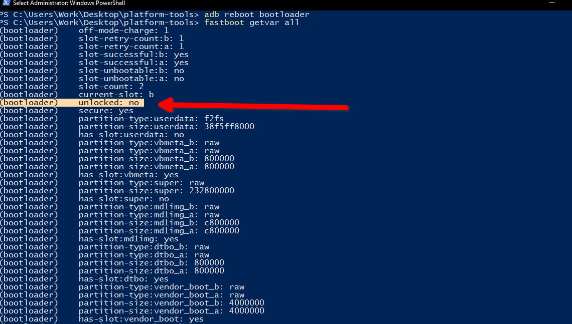 Bootloader state verified.