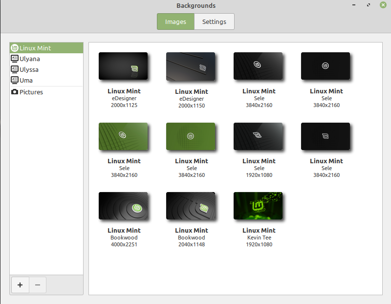 Linux Mint standard backgrounds