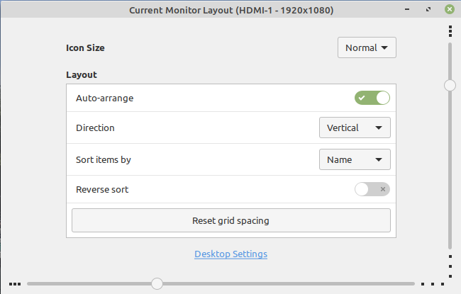 Linux Mint monitor layout