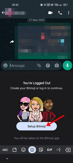 Setup Bitmoji