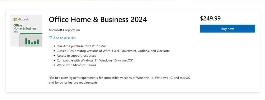 Microsoft Office Home & Business 2024 Download