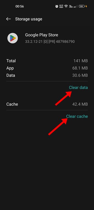 Clear Cache