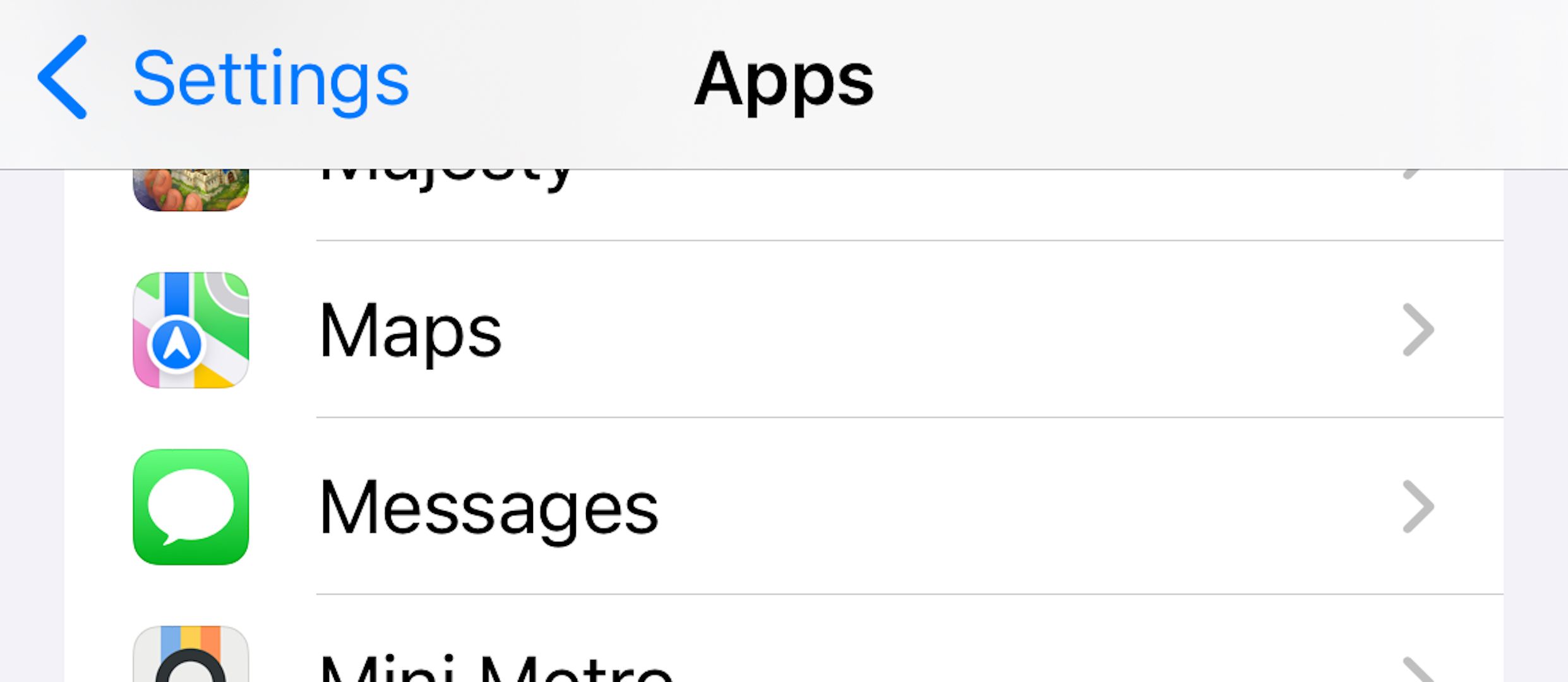 The Messages option in the Apps menu in iOS 18.