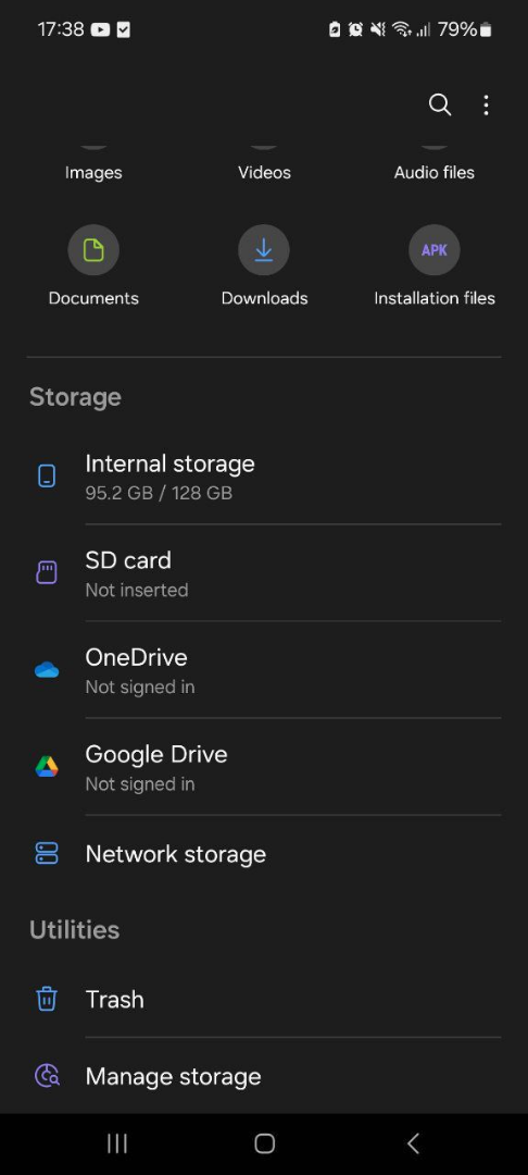 The Samsung file manager.