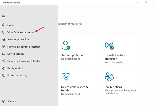 Virus & threat protection