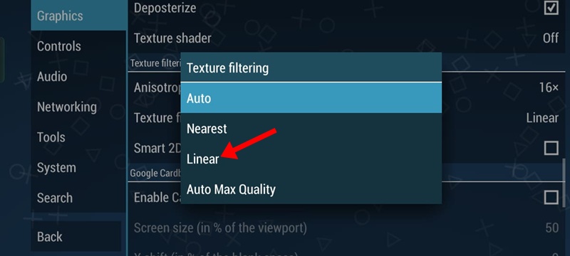 Set Texture Filtering to Linear