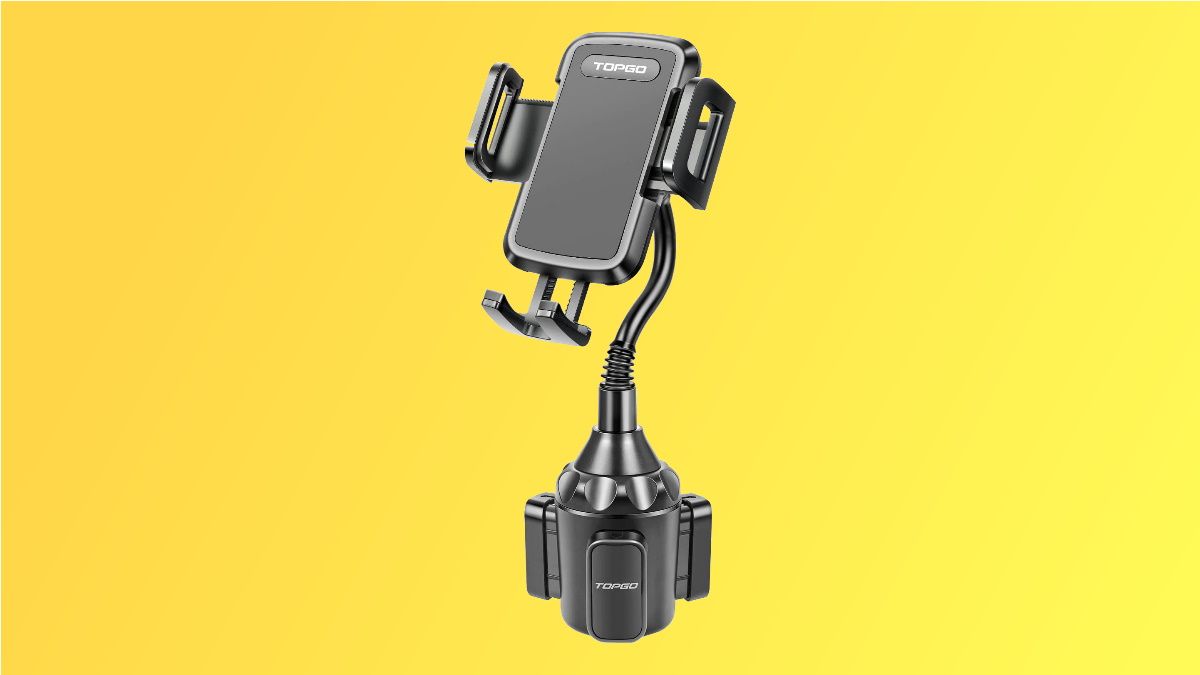 TOPGO car holder on yellow background