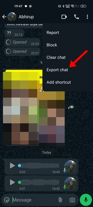 Export Chat