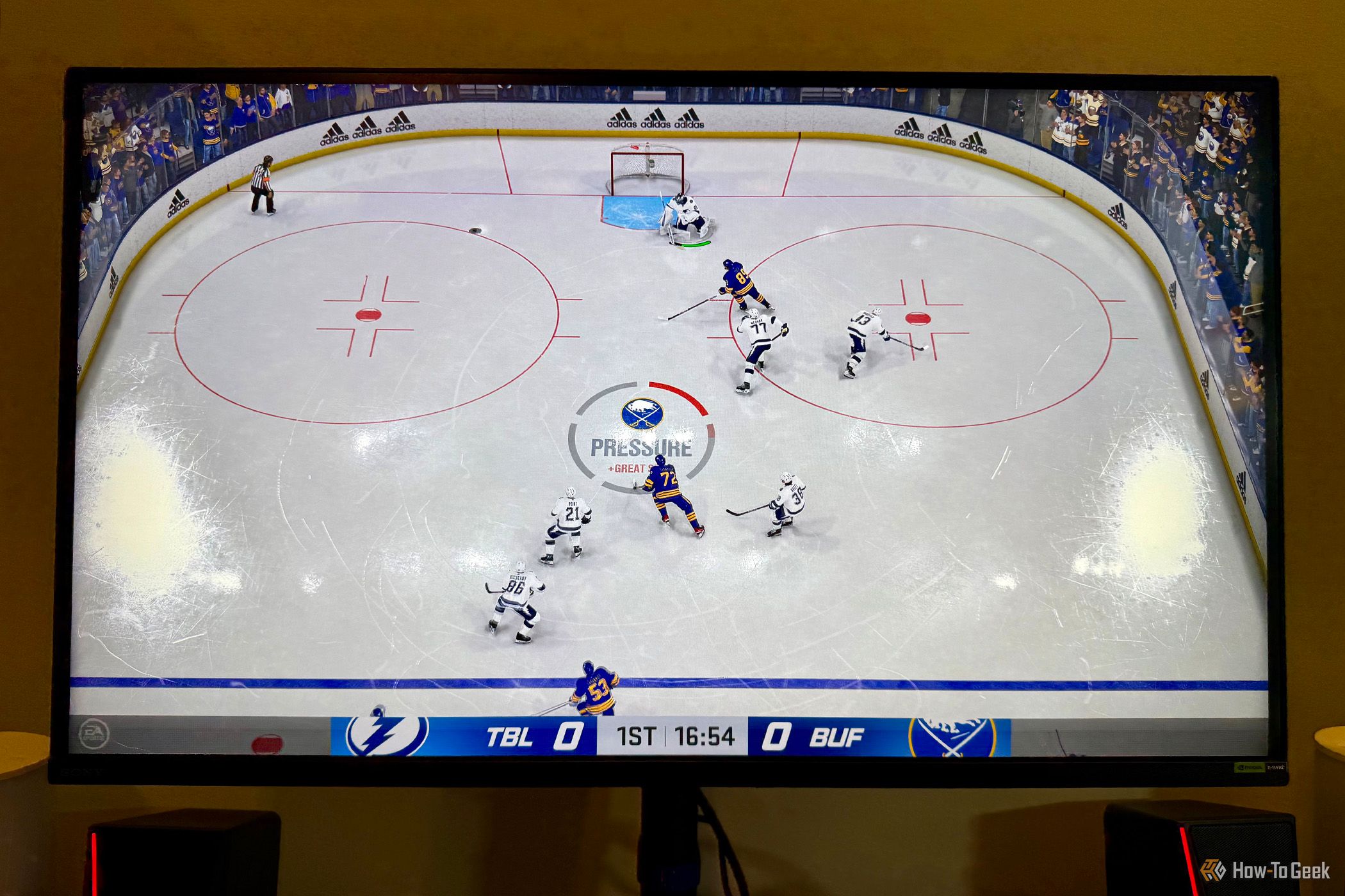 Sony Inzone M9 II Monitor running the PS5 version of NHL 24.