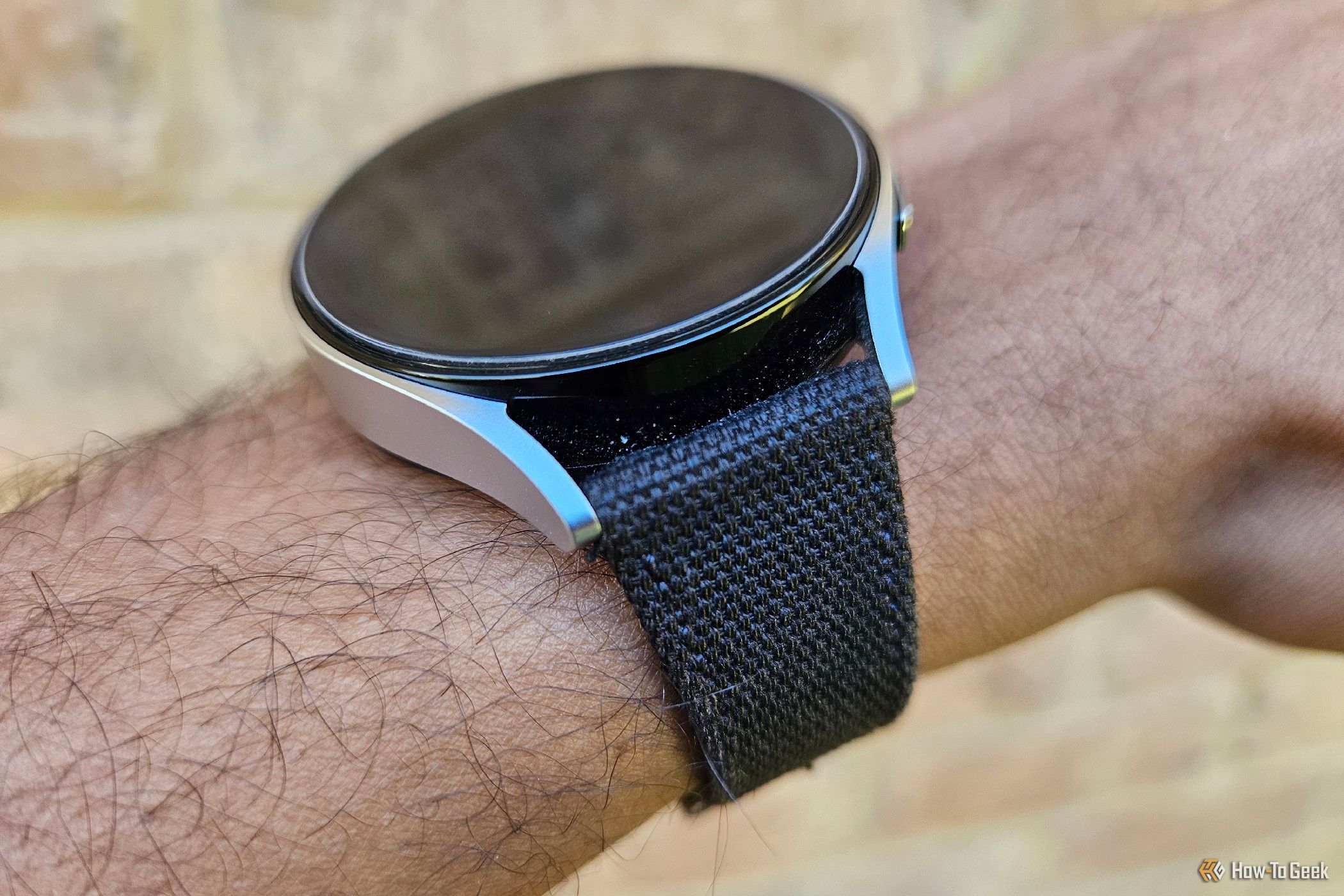 Galaxy Watch with an alternative watch strap