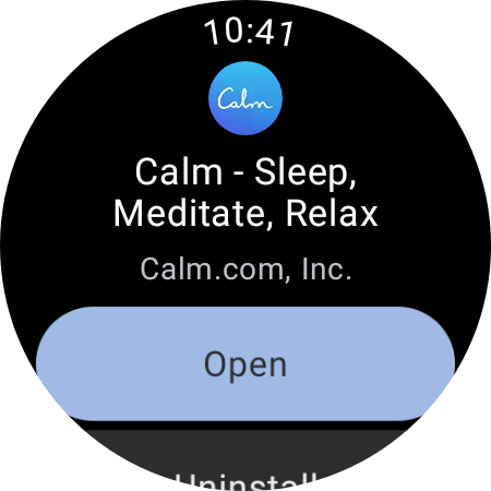 Calm Galaxy Watch App.