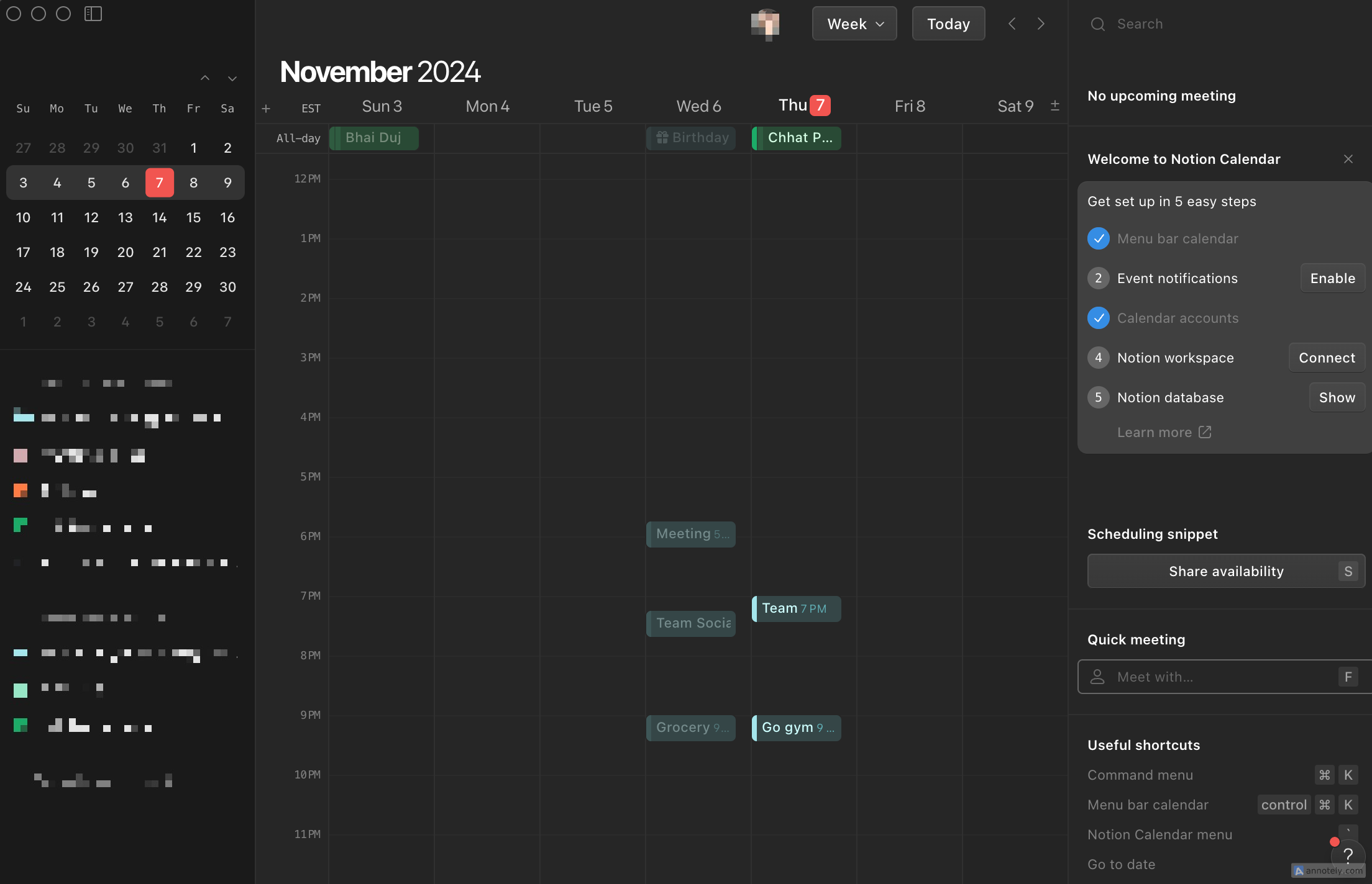 Notion Calendar's interface.