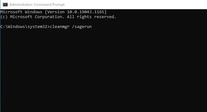 cleanmgr /sagerun