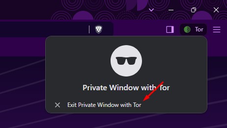 Close the Private Window with Tor